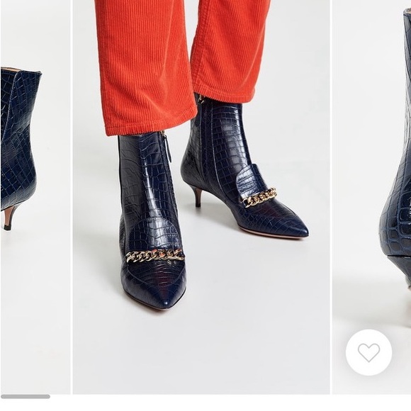 Aquazzura Editor 45mm booties in Navy, NWOT - Picture 2 of 11